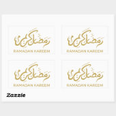 Sticker Rectangulaire Arabe islamique Ramadan Kareem (Feuille)