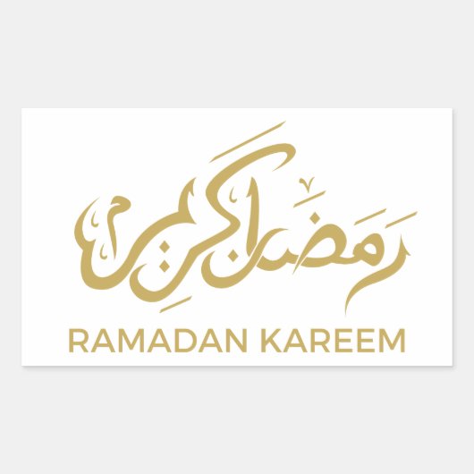 Sticker Rectangulaire Arabe islamique Ramadan Kareem (Devant)