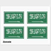 Sticker Rectangulaire Arabie saoudite (Feuille)
