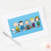 Sticker Rectangulaire Arachides amis dans une rangée (Enveloppe)