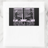 Sticker Rectangulaire Arachne contre Athena (Sac)