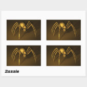 Sticker Rectangulaire Araignée Crâne (Feuille)