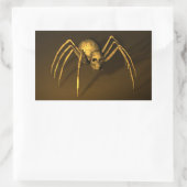 Sticker Rectangulaire Araignée Crâne (Sac)
