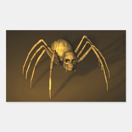 Sticker Rectangulaire Araignée Crâne (Devant)