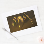 Sticker Rectangulaire Araignée Crâne (Enveloppe)