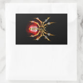 Sticker Rectangulaire Araignée en vapeur noire (Sac)