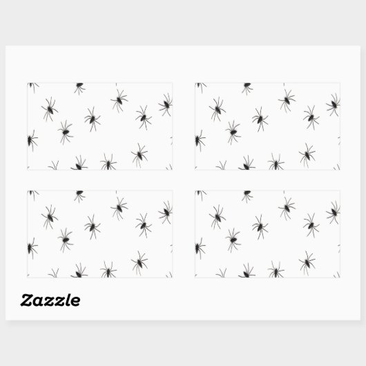 Sticker Rectangulaire Araignées Halloween Déplaisant CrawÉffrayant (Feuille)