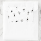 Sticker Rectangulaire Araignées Halloween Déplaisant CrawÉffrayant (Sac)