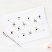 Sticker Rectangulaire Araignées Halloween Déplaisant CrawÉffrayant (Enveloppe)