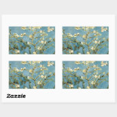 Sticker Rectangulaire Arbre d'amande en fleurs par Van Gogh (Feuille)
