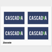 Sticker Rectangulaire Arbre de Cascadia (Feuille)