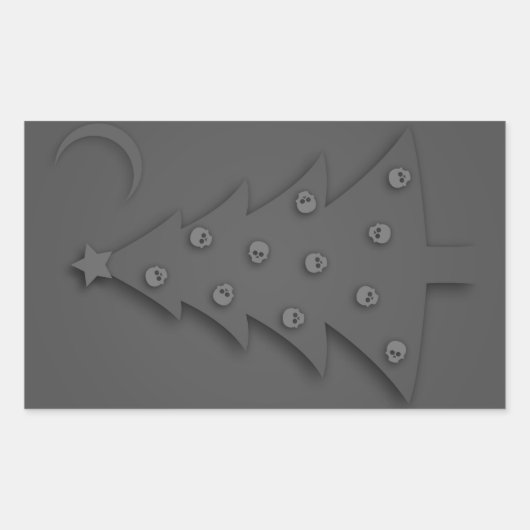 Sticker Rectangulaire Arbre de Noël (Devant)