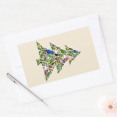 Sticker Rectangulaire Arbre de Noël du perroquet (Enveloppe)