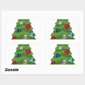 Sticker Rectangulaire arbre de noël émoji (Feuille)