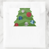 Sticker Rectangulaire arbre de noël émoji (Sac)