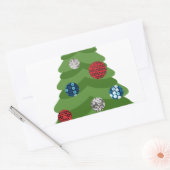 Sticker Rectangulaire arbre de noël émoji (Enveloppe)