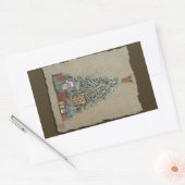 Sticker Rectangulaire Arbre de Noël et présentations (Enveloppe)