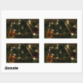 Sticker Rectangulaire Arbre de Noël III Lieu de vacances (Feuille)