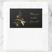 Sticker Rectangulaire Arbre de Noël sur Noir 001 (Sac)