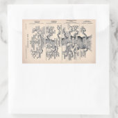 Sticker Rectangulaire "Arbre de vie" 1859 illustration par Ernst Haeckel (Sac)