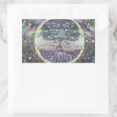 Sticker Rectangulaire Arbre de vie dans les couleurs métalliques arc-en- (Sac)