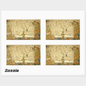 Sticker Rectangulaire Arbre de vie de Gustav Klimt (Feuille)