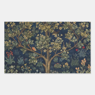 Sticker Rectangulaire Arbre de vie vintage de William Morris