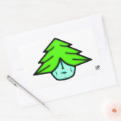 Sticker Rectangulaire Arbre guerrier (dessin animé comme visage) v1 carr (Enveloppe)