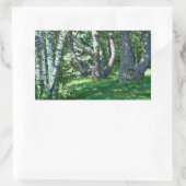 Sticker Rectangulaire Arbres à flanc de colline (Sac)