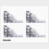 Sticker Rectangulaire Arbres couverts de neige : Horizontaux (Feuille)