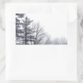 Sticker Rectangulaire Arbres couverts de neige : Horizontaux (Sac)