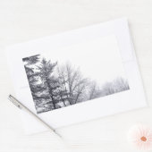 Sticker Rectangulaire Arbres couverts de neige : Horizontaux (Enveloppe)