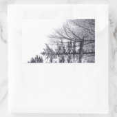 Sticker Rectangulaire Arbres couverts de neige : Verticaux (Sac)