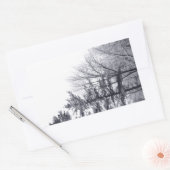 Sticker Rectangulaire Arbres couverts de neige : Verticaux (Enveloppe)