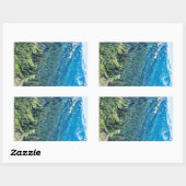 Sticker Rectangulaire Arbres et crêtes (Feuille)