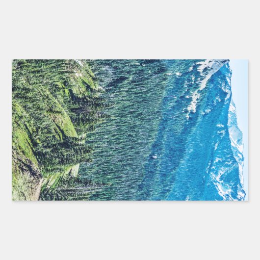 Sticker Rectangulaire Arbres et crêtes (Devant)