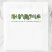 Sticker Rectangulaire Arbres plantes (Sac)