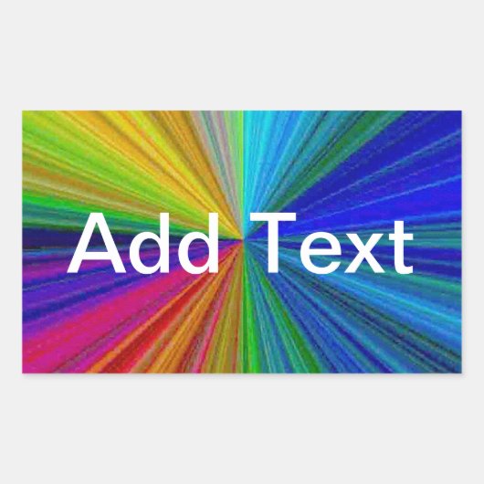 Sticker Rectangulaire Arc arc-en-ciel circulaire (Devant)