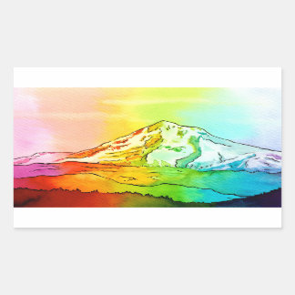 Sticker Rectangulaire Arc en arc-en-ciel