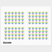 Sticker Rectangulaire Arc-en-ciel (Feuille)