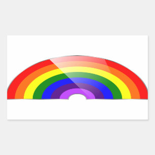Sticker Rectangulaire Arc-en-ciel
