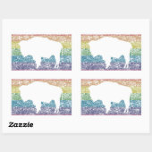 Sticker Rectangulaire arc-en-ciel (Feuille)