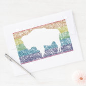 Sticker Rectangulaire arc-en-ciel (Enveloppe)