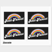 Sticker Rectangulaire Arc-en-ciel anti-fasciste (Feuille)