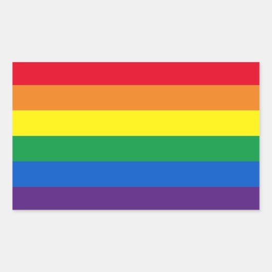 Sticker Rectangulaire Arc-en-ciel couleurs Lgbt Lgbtq drapeau gay (Devant)