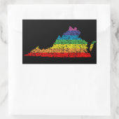 Sticker Rectangulaire arc-en-ciel de virginie (Sac)