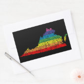 Sticker Rectangulaire arc-en-ciel de virginie (Enveloppe)