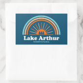 Sticker Rectangulaire Arc-en-ciel du lac Arthur Pennsylvanie (Sac)