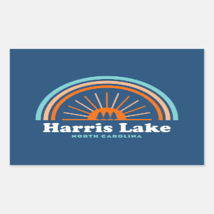 Sticker Rectangulaire Arc en ciel du lac Harris North Carolina