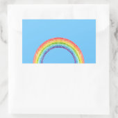 Sticker Rectangulaire Arc en ciel et ciel bleu (Sac)